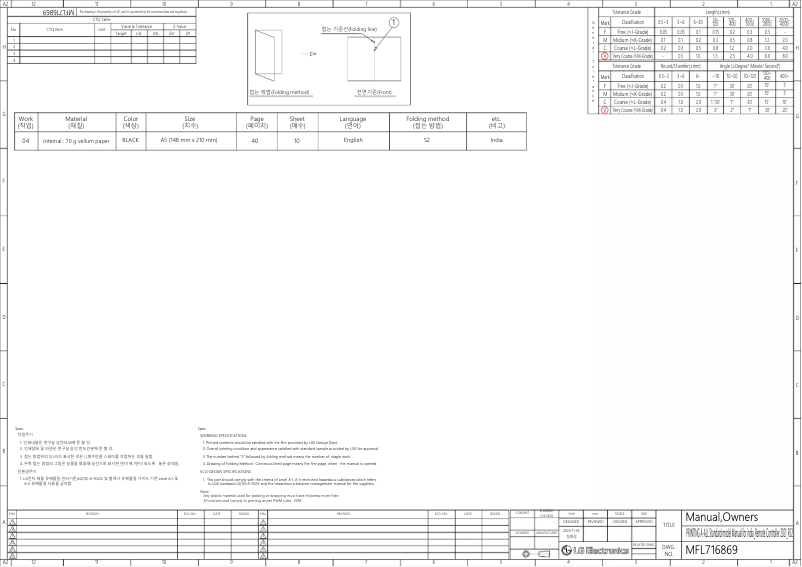 Page 1 de la notice Manuel utilisateur LG MSUQ18PNXA
