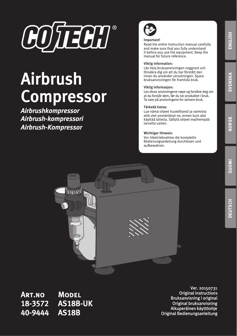 Page 1 de la notice Manuel utilisateur Cocraft 40-9444