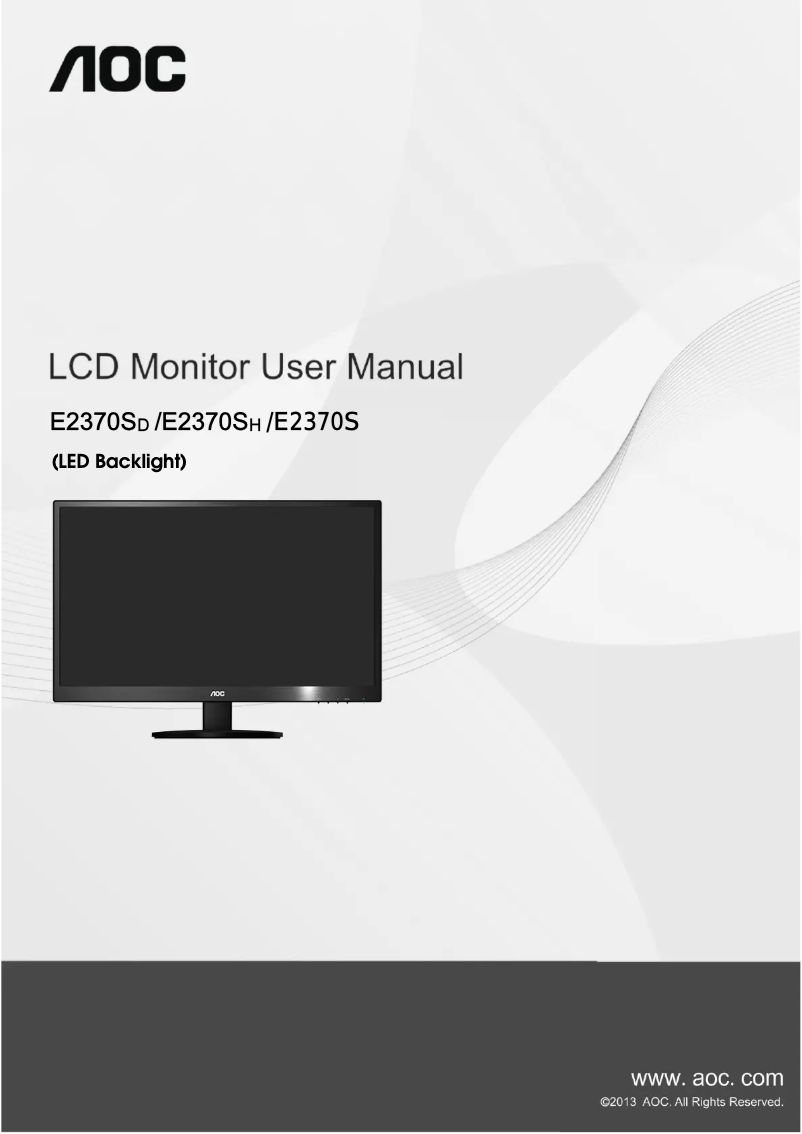 Image de la première page du manuel de l'appareil E2370S