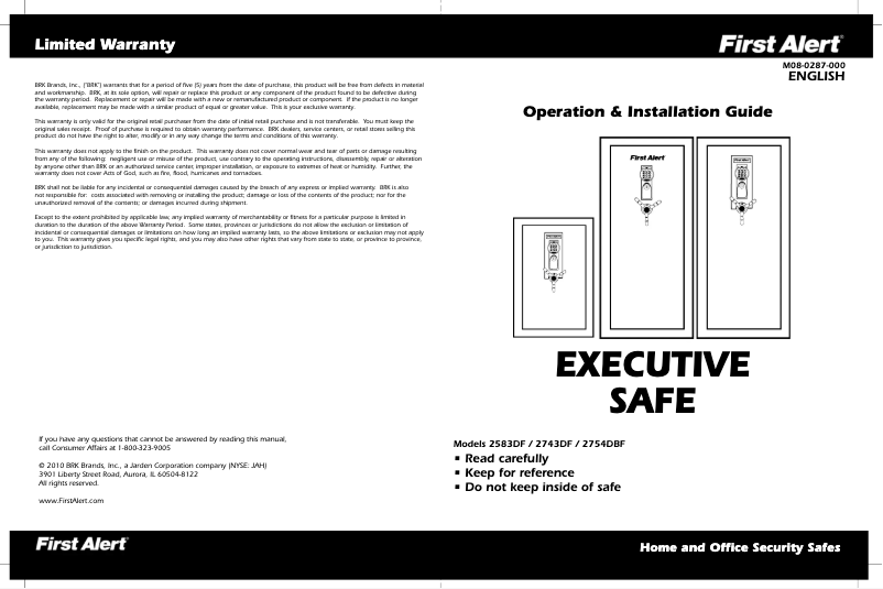 Image de la première page du manuel de l'appareil 2583DF