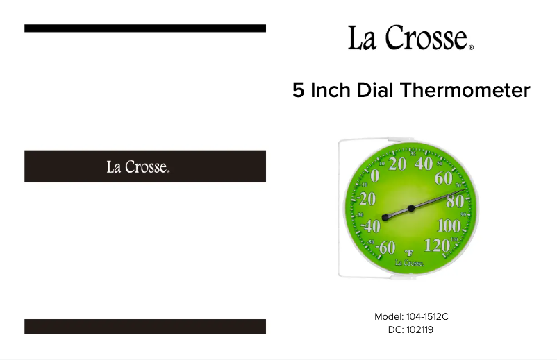 Page 1 de la notice Manuel utilisateur La Crosse Technology 104-1512C