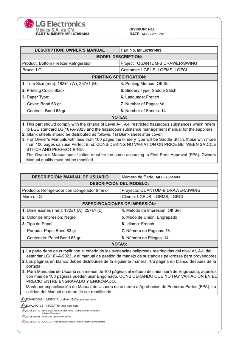 Página 1 del manual Manual de usuario LG LRDNS2200W