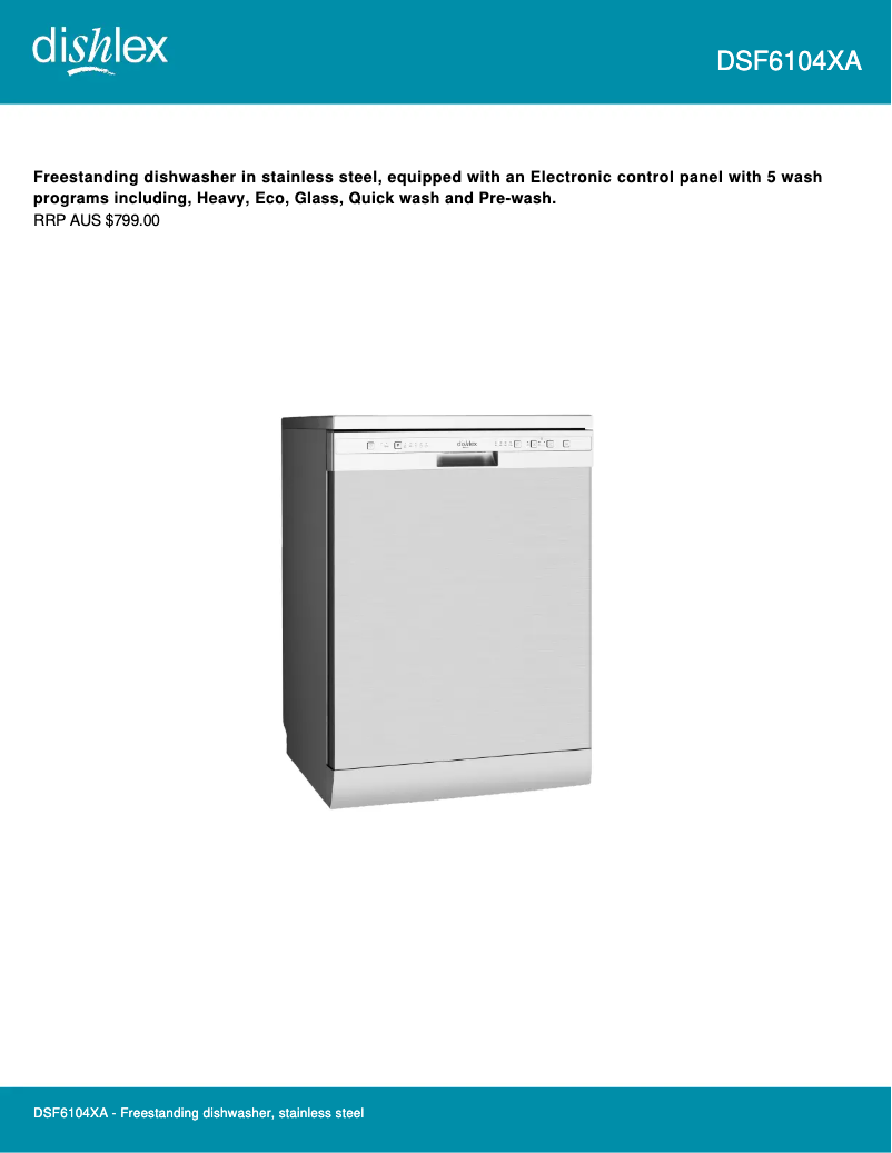 Image de la première page du manuel de l'appareil DSF6104XA