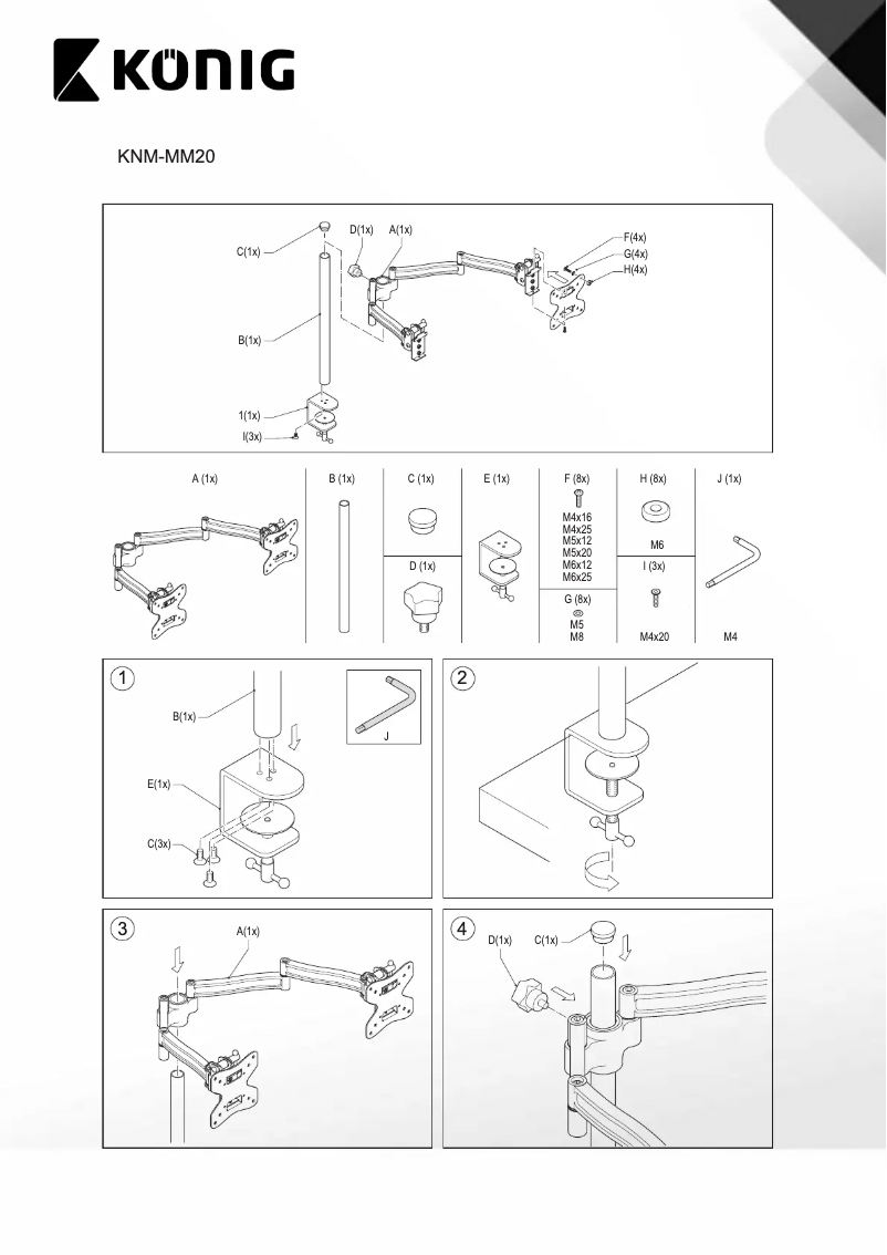 Page n°1 - Manuel utilisateur Konig KNM-MM20