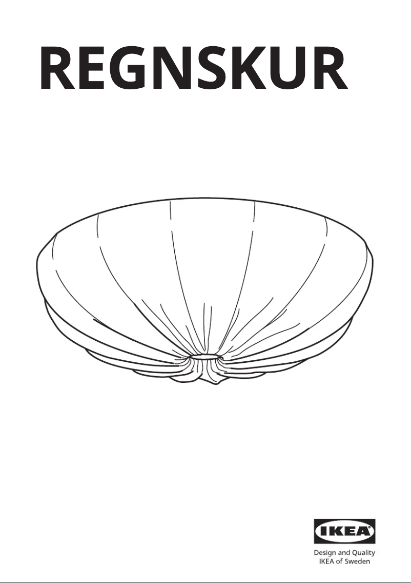 Página 1 del manual Manual de usuario Ikea REGNSKUR 105.204.15