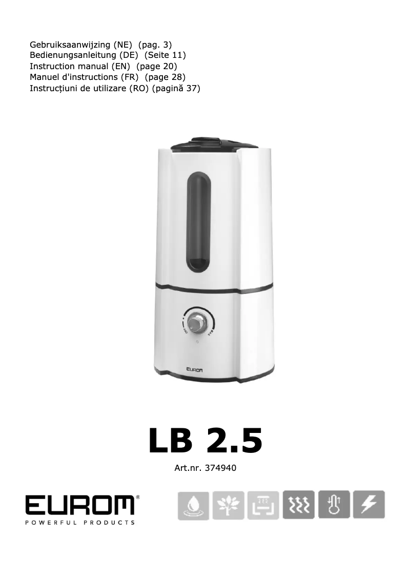 Image de la première page du manuel de l'appareil LB2.5