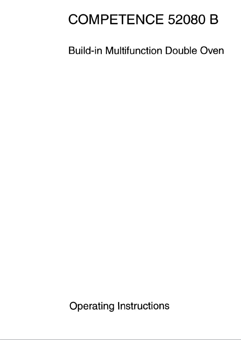 Page 1 de la notice Manuel utilisateur AEG Competence 52080 B W