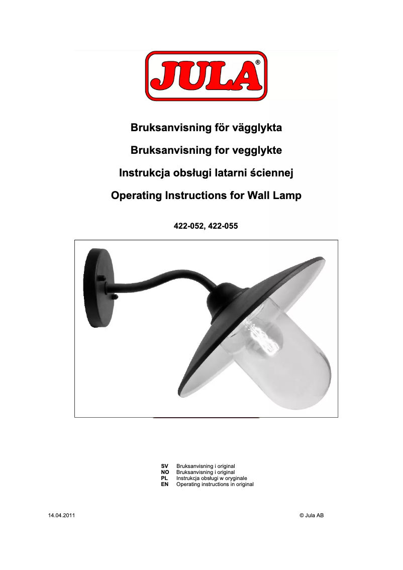 Image de la première page du manuel de l'appareil 422-055