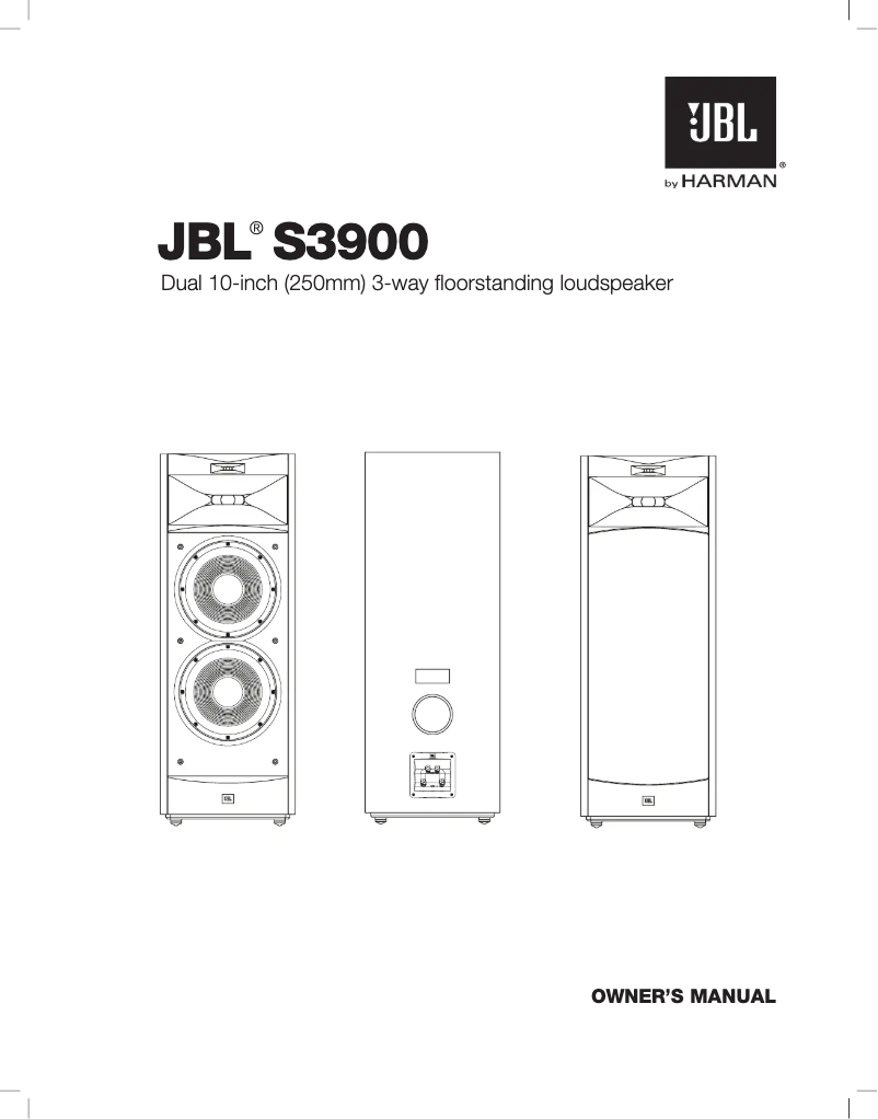 Page n°1 - Manuel utilisateur JBL S3900
