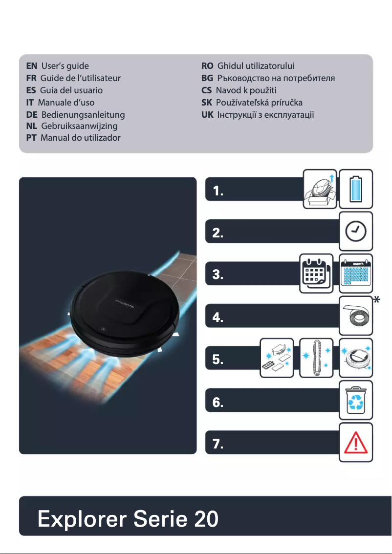 Page 1 de la notice Instructions de sécurité Rowenta X-Plorer Serie 20 Aqua RR6875