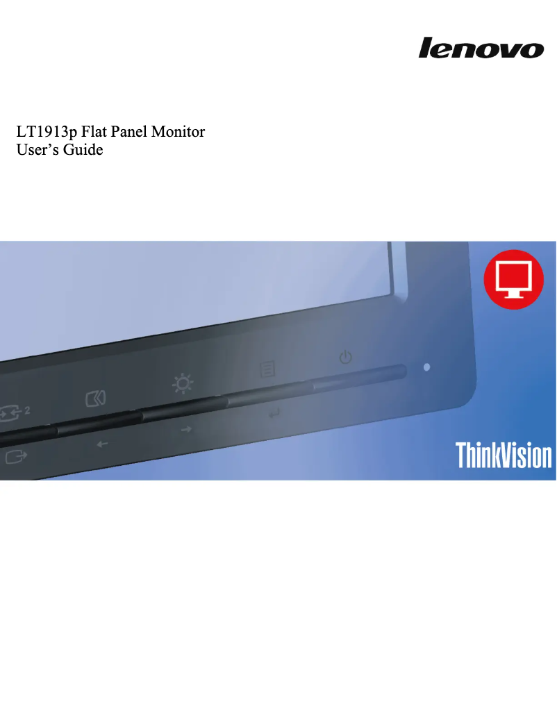 Page 1 de la notice Manuel utilisateur Lenovo ThinkVision LT1913p