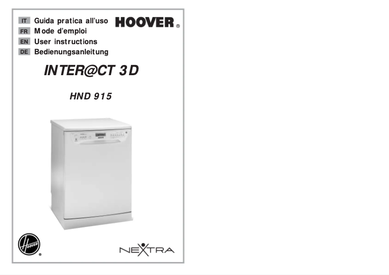 Page n°1 - Manuel utilisateur Hoover HND 915T-30S