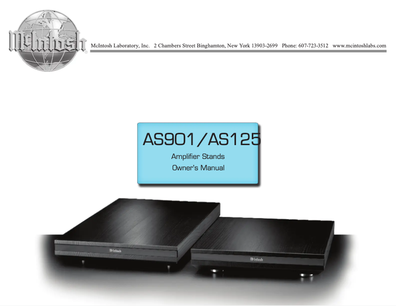 Page n°1 - Manuel utilisateur McIntosh AS125