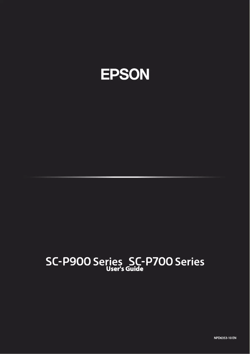 Page n°1 - Manuel utilisateur Epson SureColor SC-P708