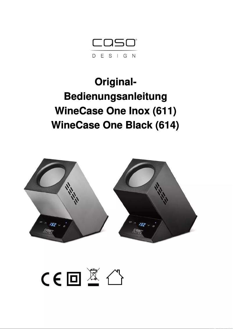 Page 1 de la notice Manuel utilisateur Caso WineCase One