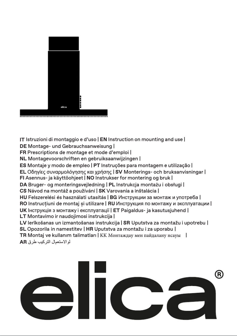 Page 1 de la notice Manuel utilisateur Elica Pandora PRF0120980