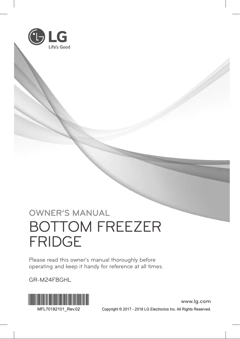 Page 1 de la notice Manuel utilisateur LG GR-M24FBGHL
