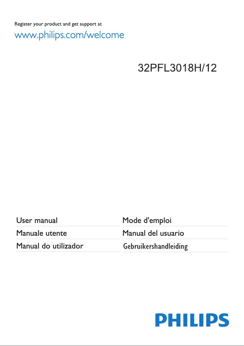 Page n°1 - Manuel utilisateur Philips 32PFL3018H