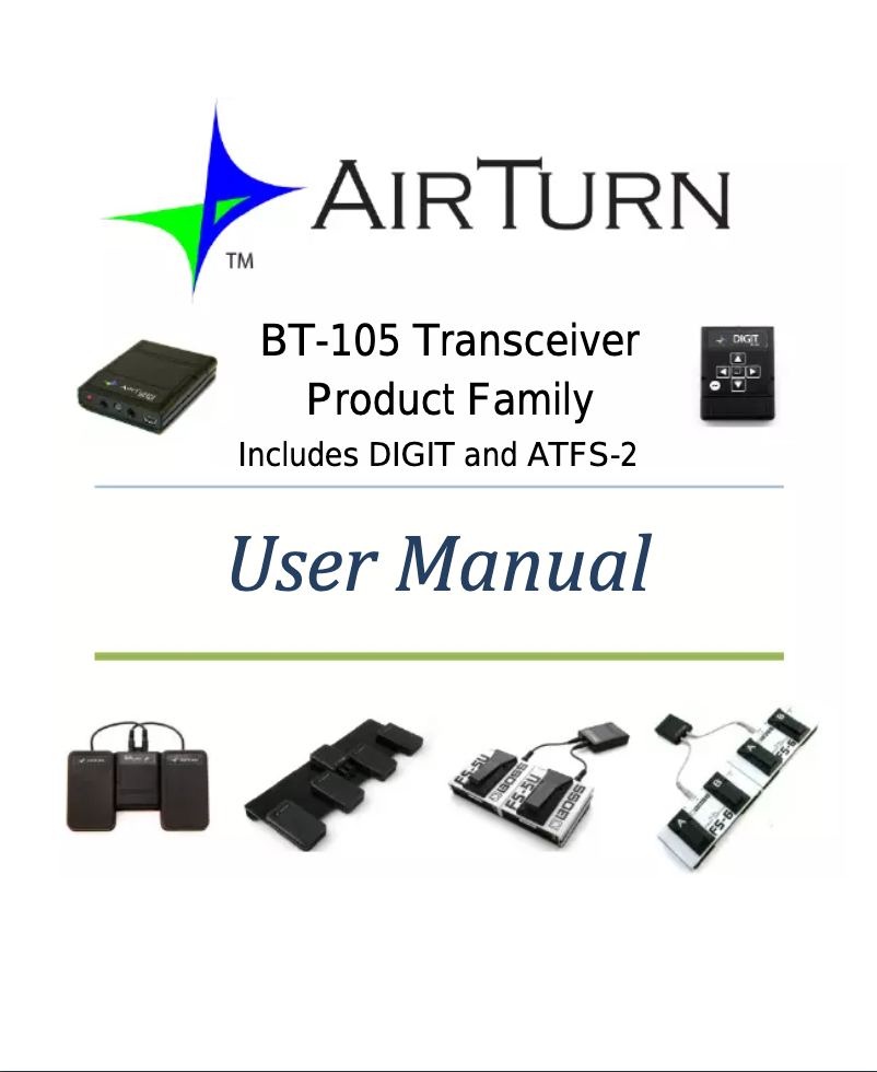 Página 1 del manual Manual de usuario AirTurn BT105-ATFS2X2-PB