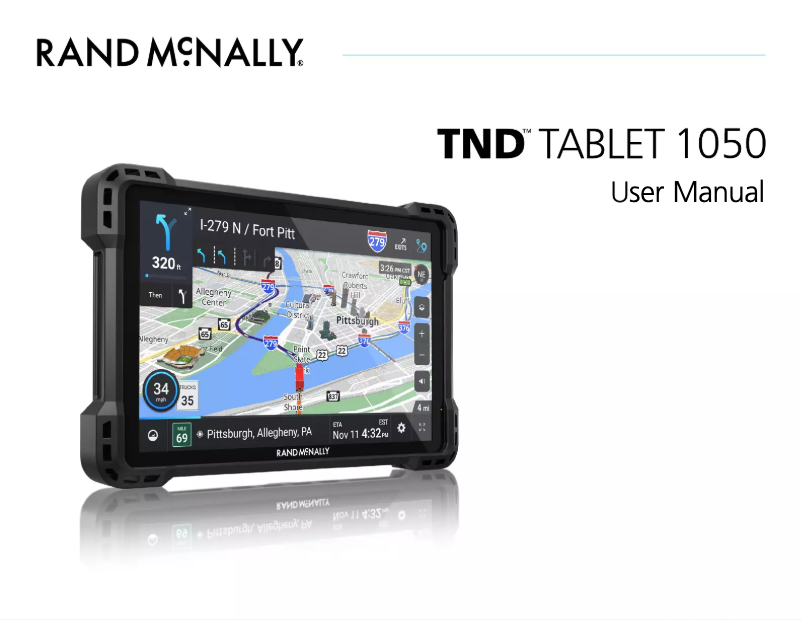 Página 1 del manual Manual de usuario Rand McNally TND Tablet 1050