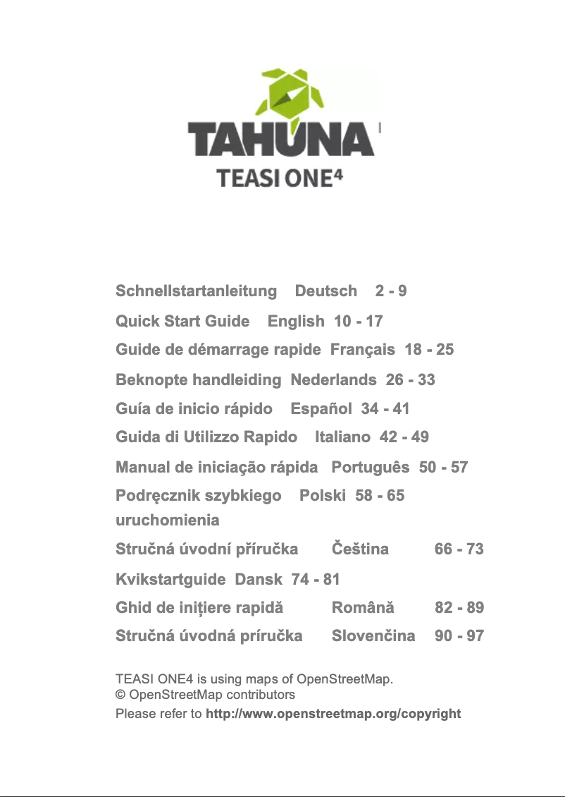 Page n°1 - Manuel utilisateur Teasi One 4