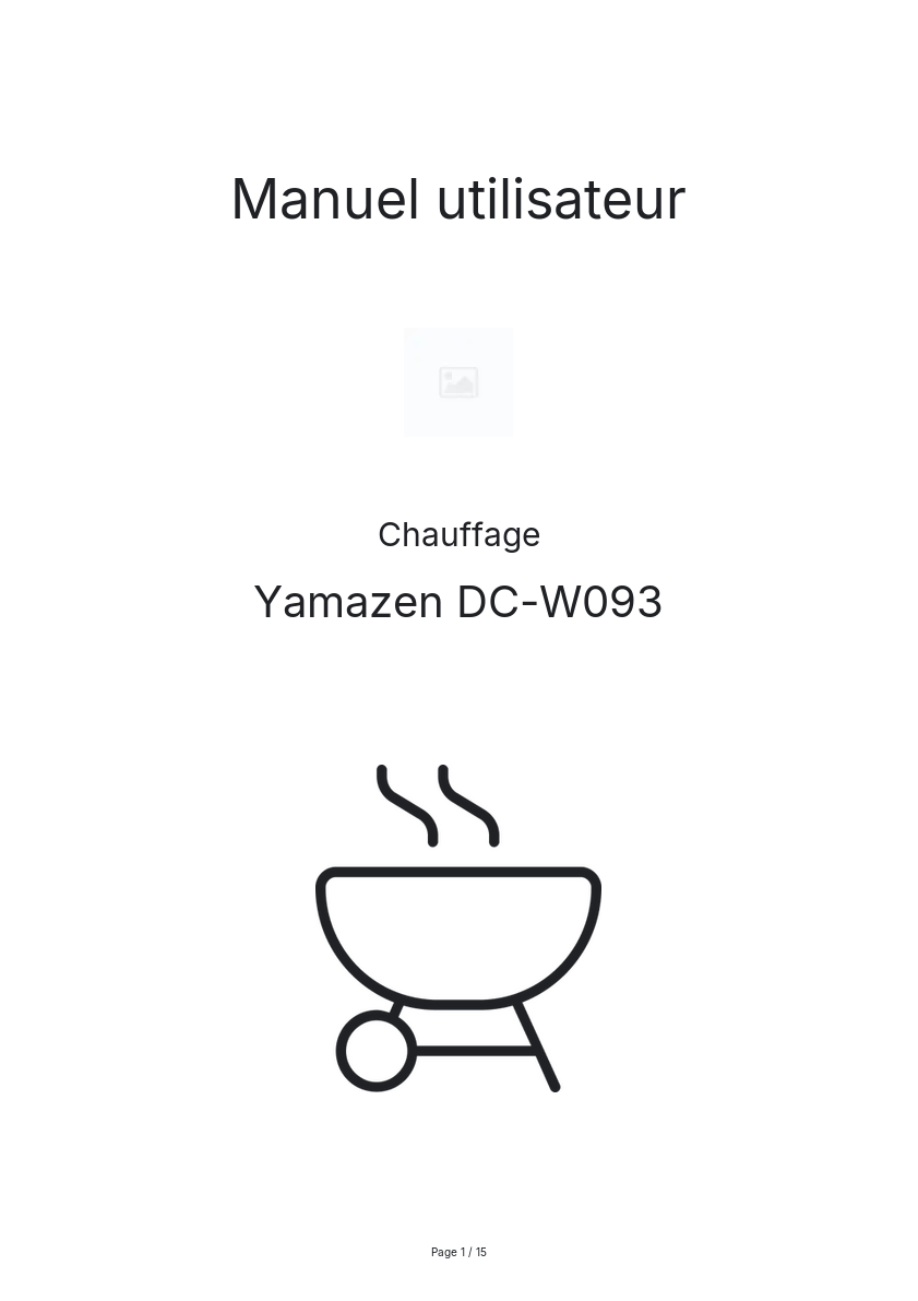 Page n°1 - Manuel utilisateur Yamazen DC-W093