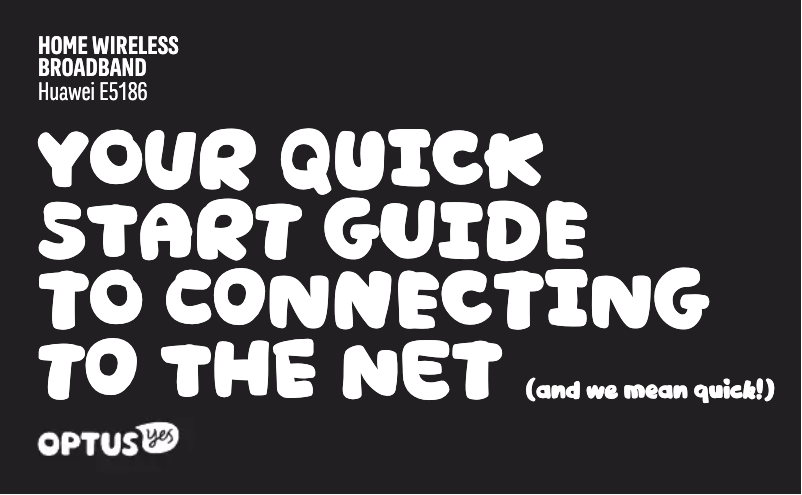 Page 1 de la notice Manuel utilisateur Huawei E5186 (Optus)
