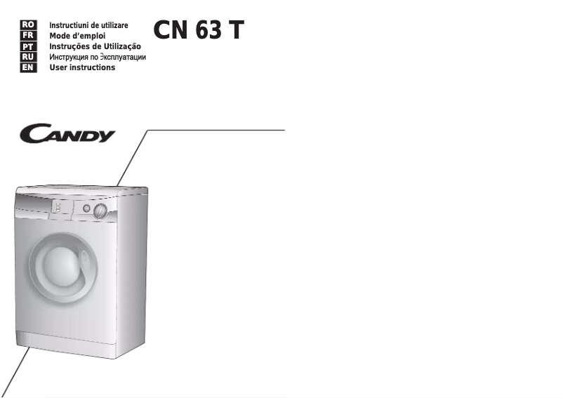 Page n°1 - Manuel utilisateur Candy CN63TRU-03S