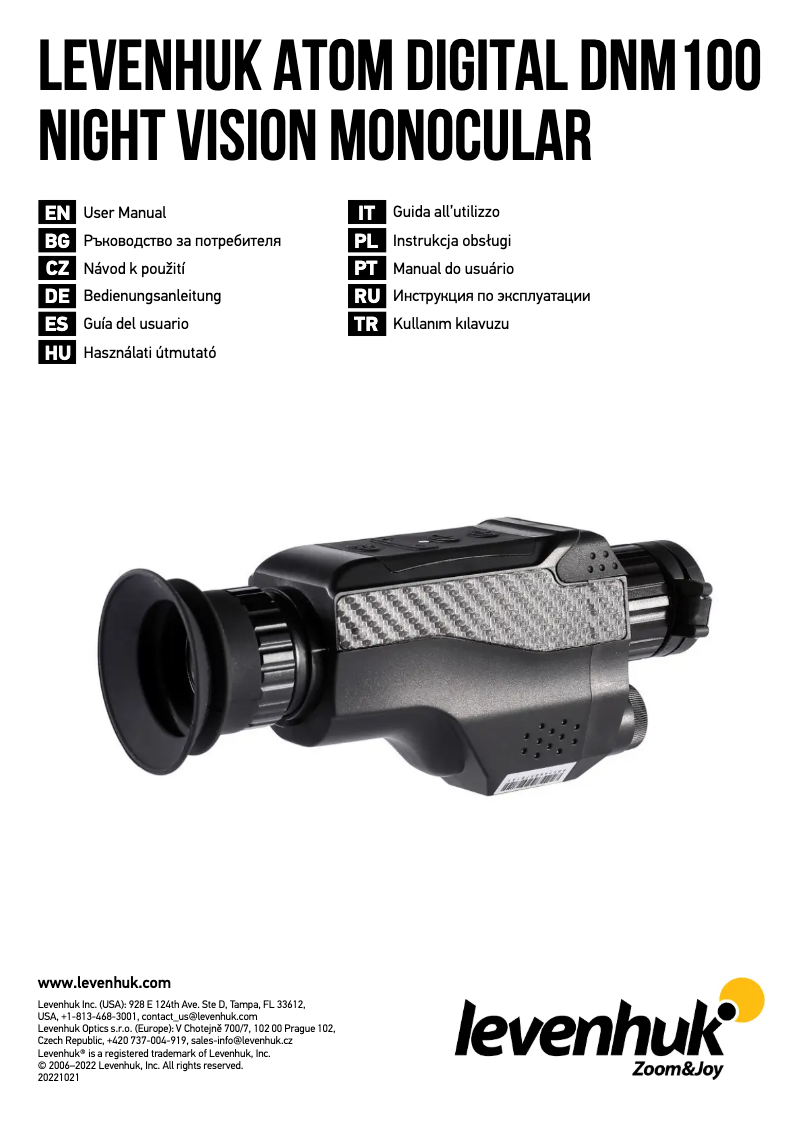 Page n°1 - Manuel utilisateur Levenhuk DB20