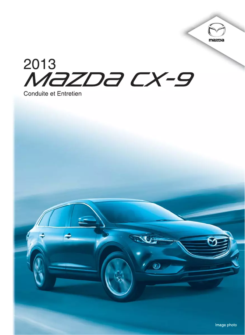 Image de la première page du manuel de l'appareil CX-9 (2013)