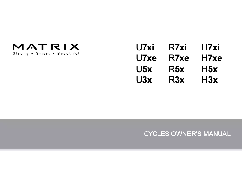 Page n°1 - Manuel utilisateur Matrix H7XI