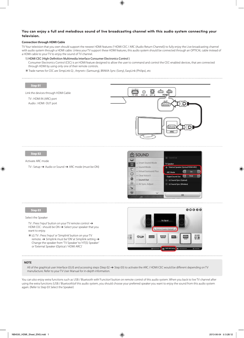 Page 1 de la notice Guide de démarrage rapide LG NB4530A