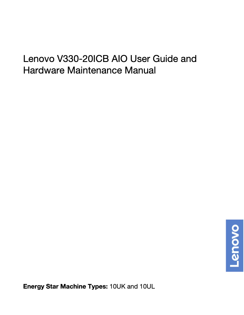 Page n°1 - Manuel utilisateur Lenovo V330-20ICB