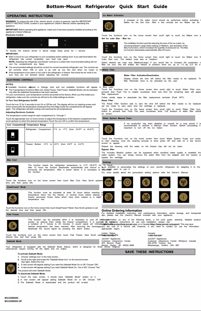 Image de la première page du manuel de l'appareil JBBFR30NMX