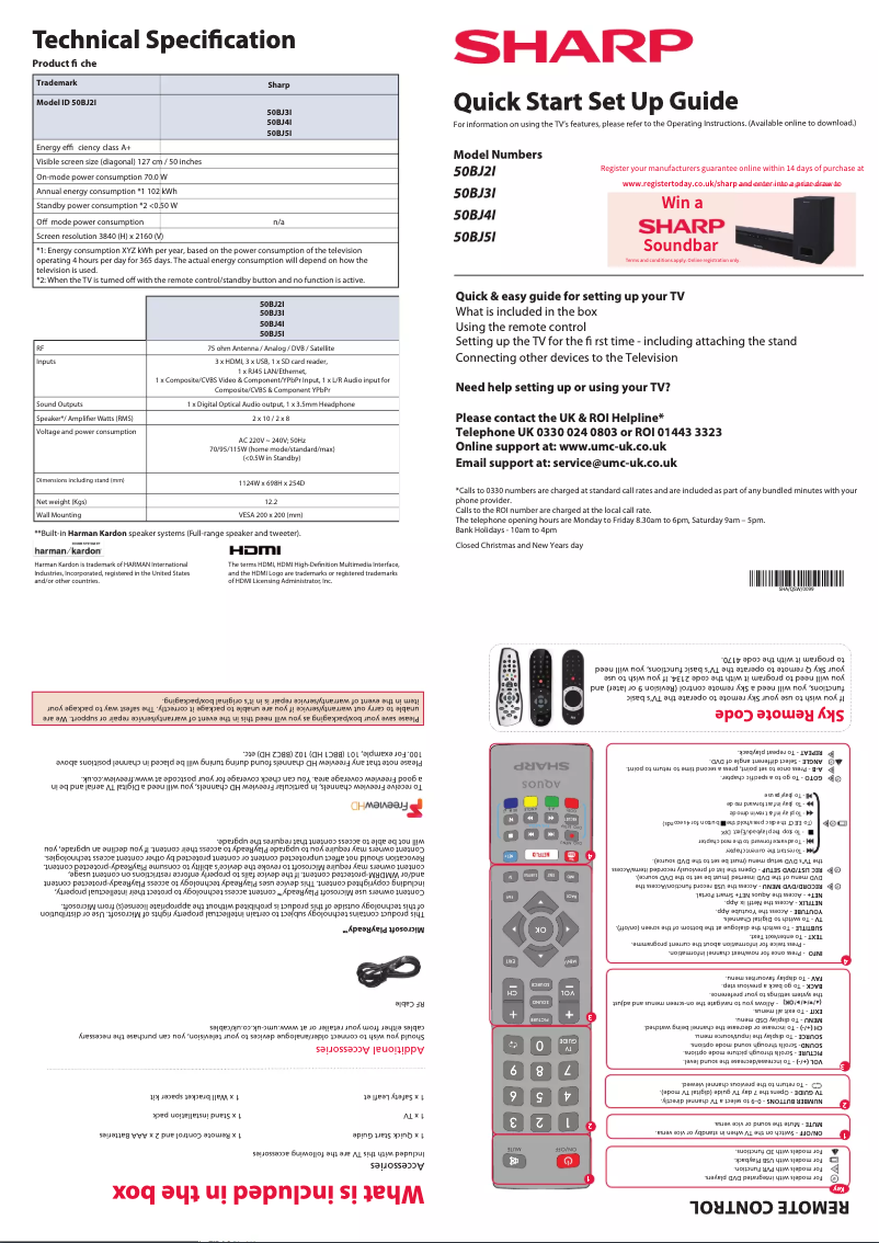 Image de la première page du manuel de l'appareil 50BJ5I