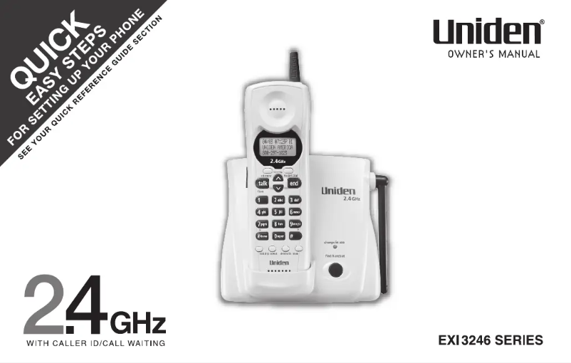 Page n°1 - Manuel utilisateur Uniden EXI 3246