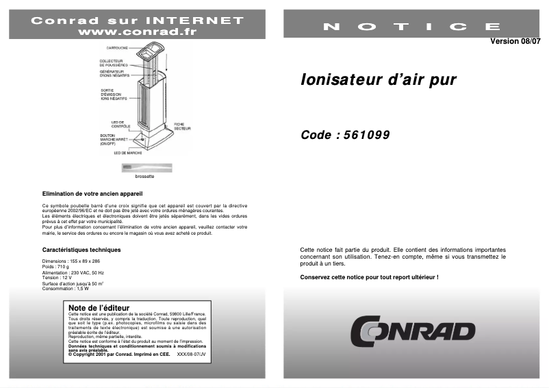 Page 1 de la notice Manuel utilisateur P3 International P4620