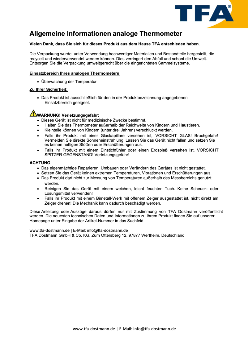 Page 1 de la notice Manuel utilisateur TFA Mermaid 14.3005