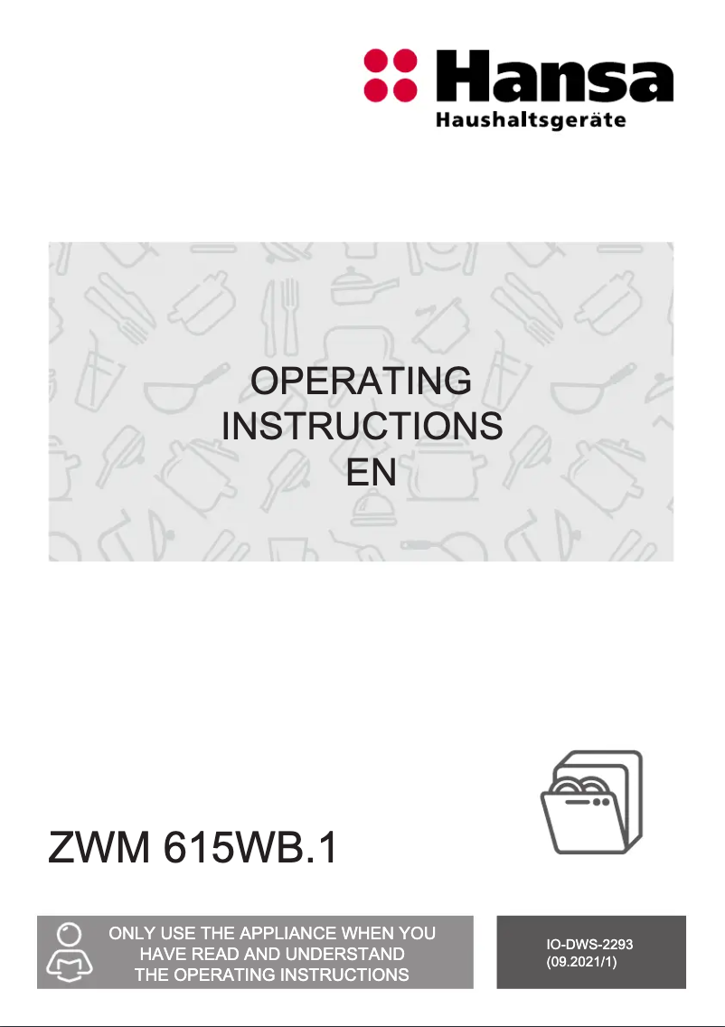 Page n°1 - Manuel utilisateur Hansa ZWM 615WB.1