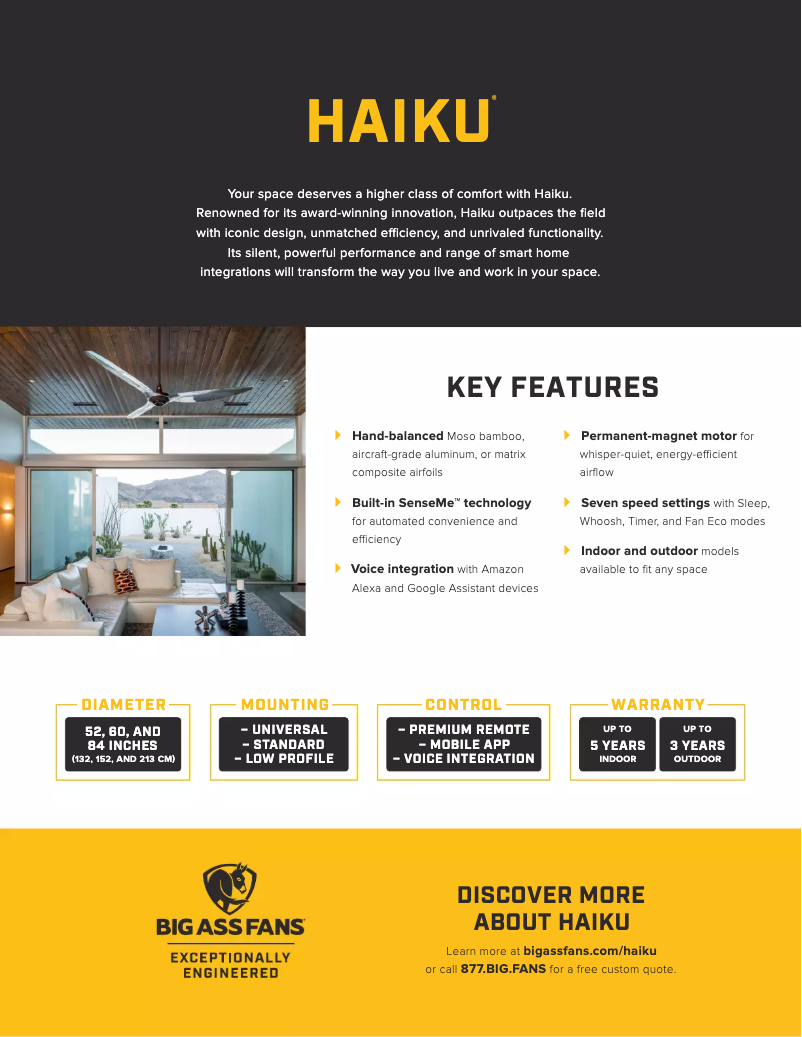 Image de la première page du manuel de l'appareil Haiku Indoor