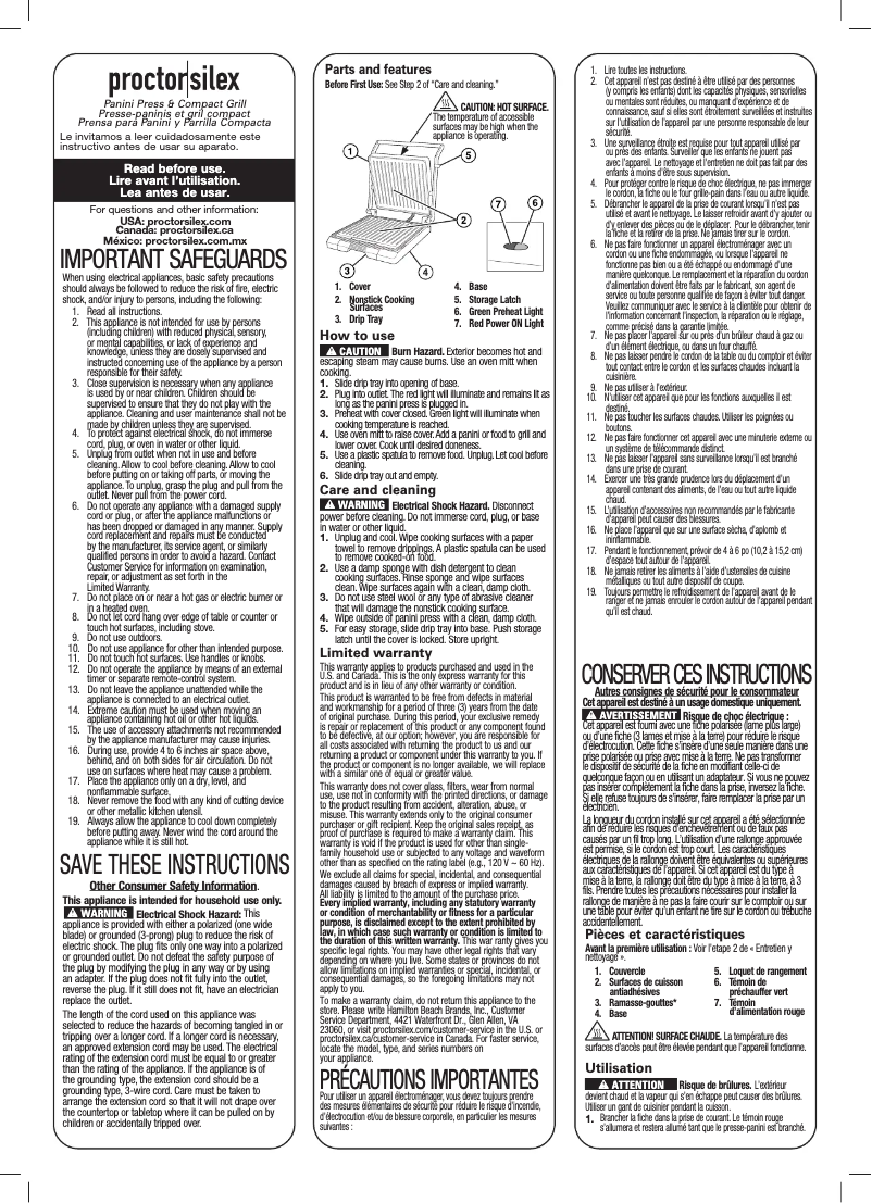 Image de la première page du manuel de l'appareil 25440