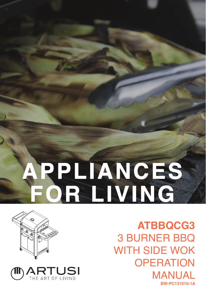 Page n°1 - Manuel utilisateur Artusi ATBBQCG3