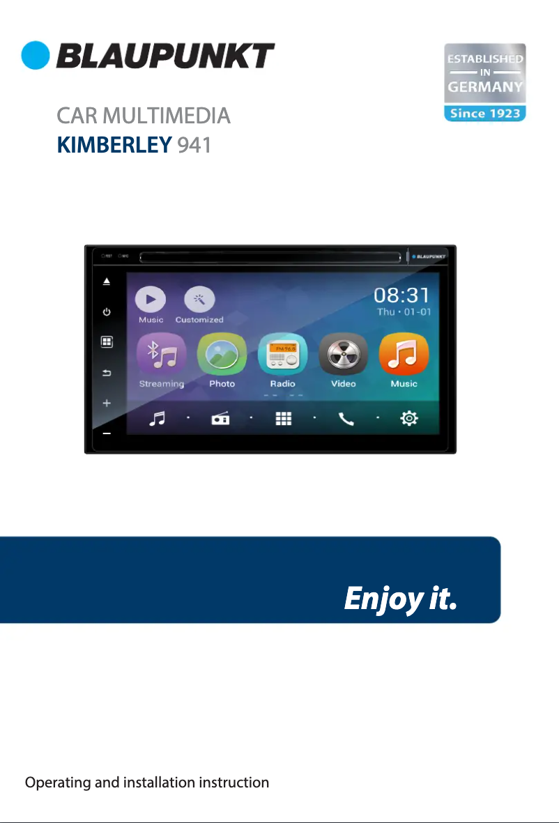 Imagen de la primera página del manual del dispositivo Kimberley 941