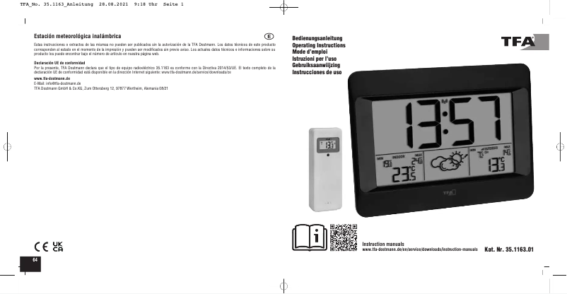 Imagen de la primera página del manual del dispositivo Zeno 35.1163.01