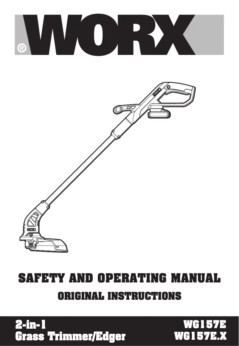 Page 1 de la notice Manuel utilisateur Worx WG157E
