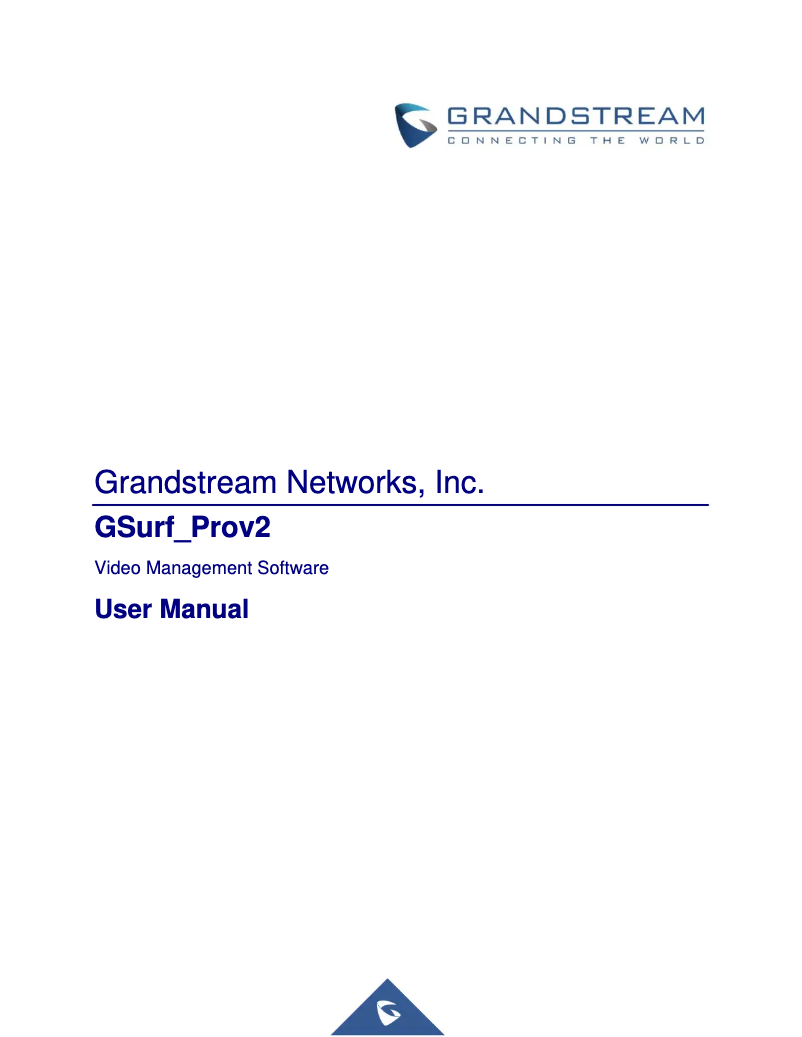 Page 1 de la notice Manuel utilisateur Grandstream GSurf Pro V2