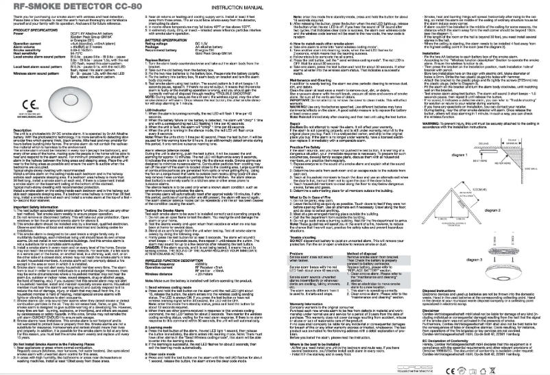 Image de la première page du manuel de l'appareil CC-80