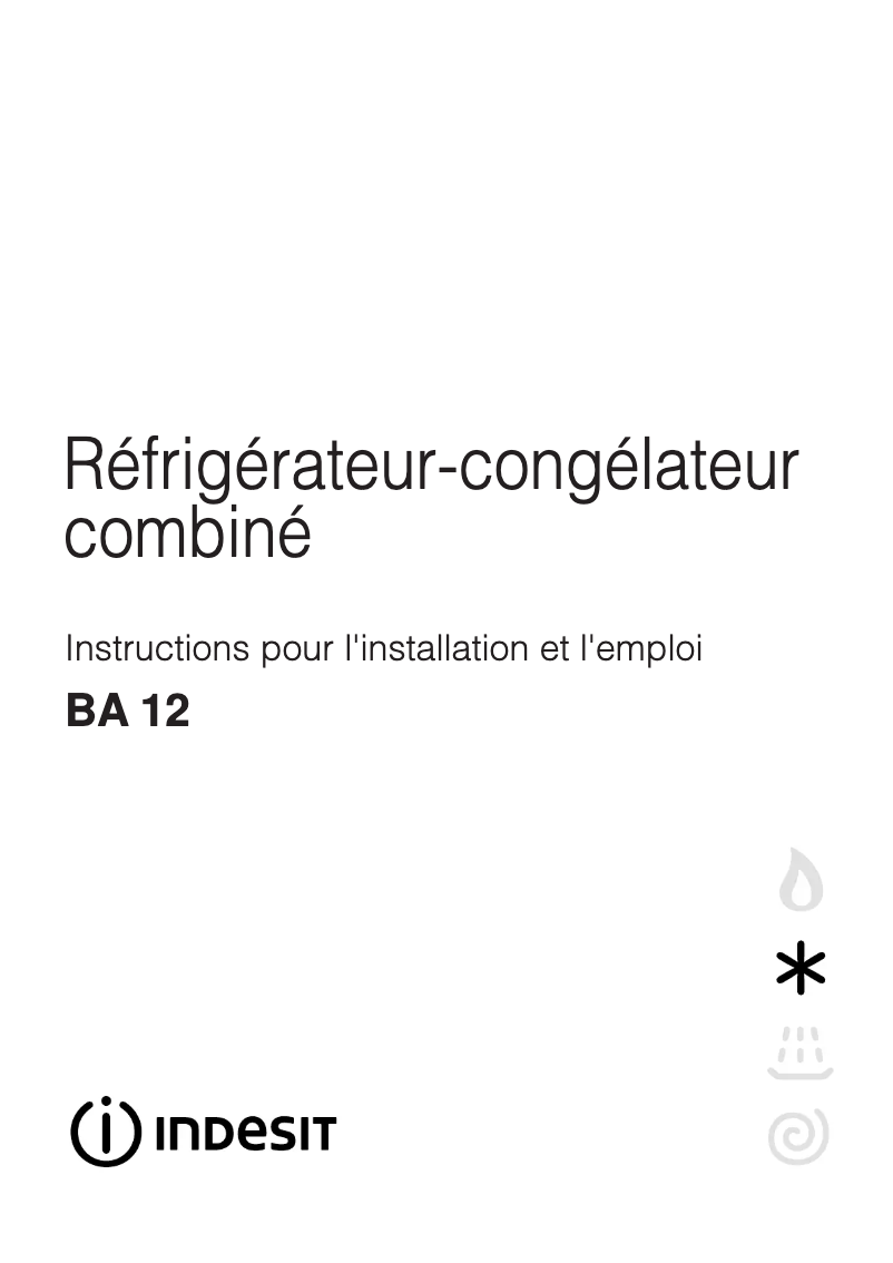 Image de la première page du manuel de l'appareil BA 12 (FR)
