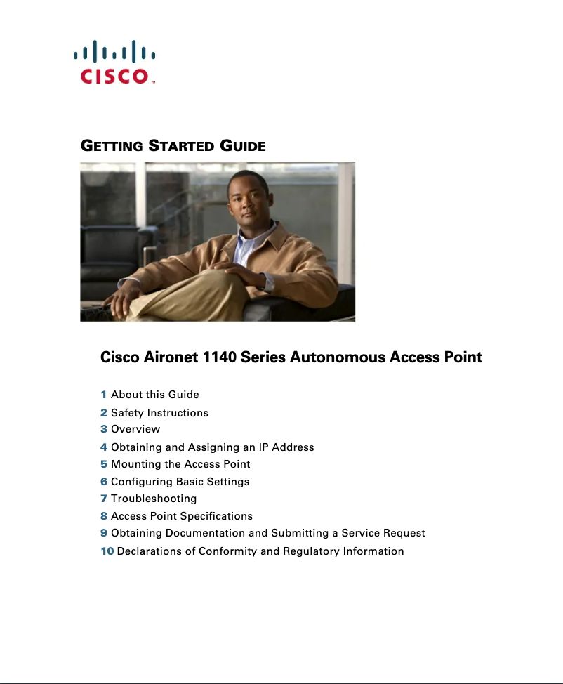 Page 1 de la notice Manuel utilisateur Cisco Aironet 1142N