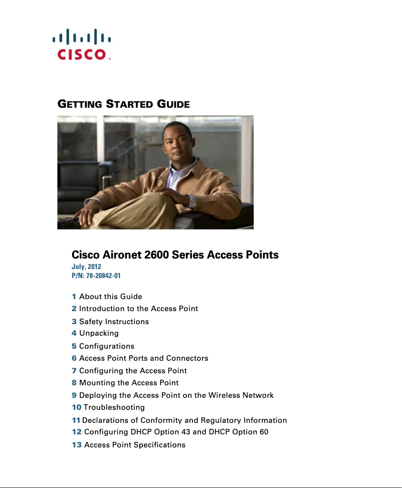 Page 1 de la notice Manuel utilisateur Cisco Aironet 2600i